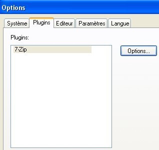 S�lection plugin � configurer
