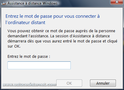 Saisir le mot de passe