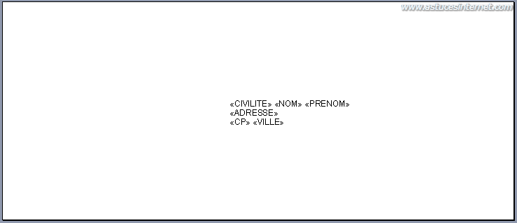 Publipostage : Enveloppes