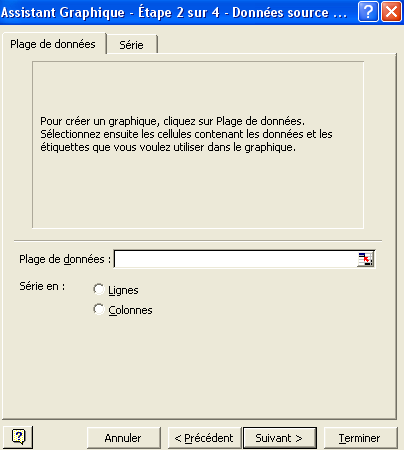 Menu : Etape 2