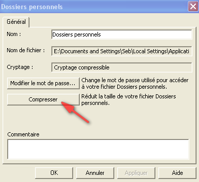 Compresser un fichier PST