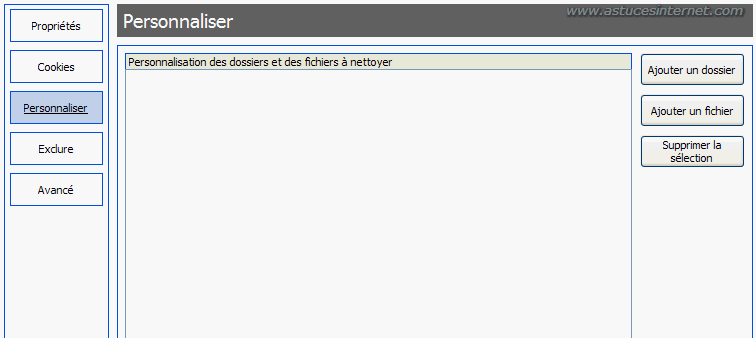 Param�trage de CCleaner