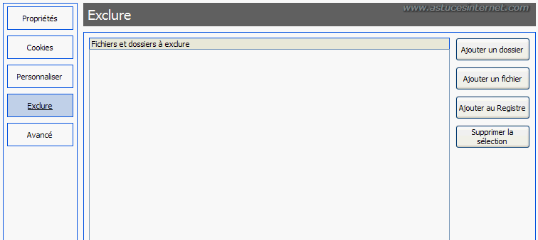 Param�trage de CCleaner