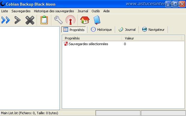 Interface De cobian Backup