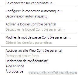 Menu contextuel