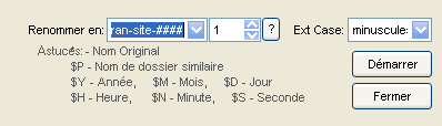 Choisir le nom des images