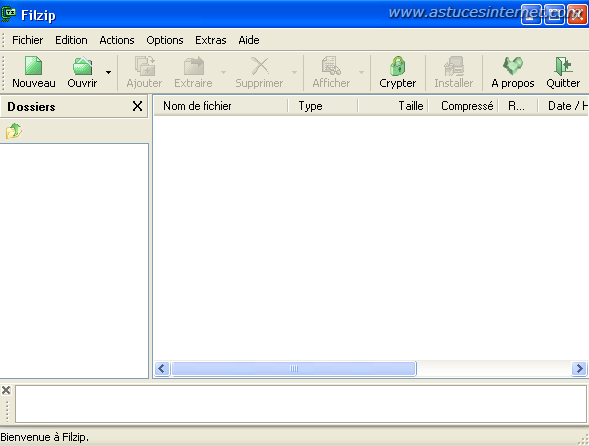 Interface de FilZip