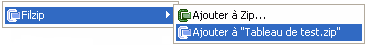 Menu contextuel