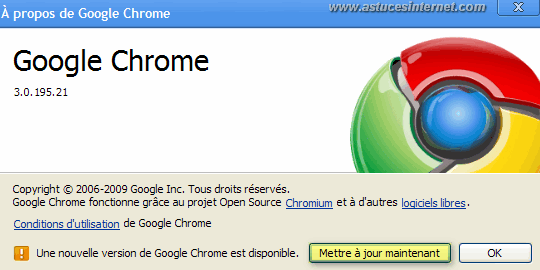 A propos de Google Chrome