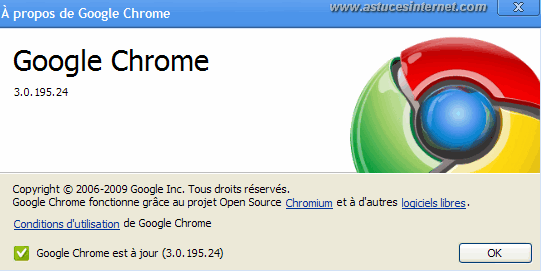 A propos de Google Chrome