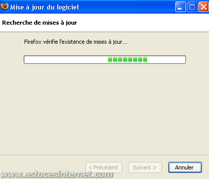 Firefox : Recherche de mises &agrave; jour en cours