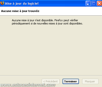 Firefox : Aucune nouvelle version disponible
