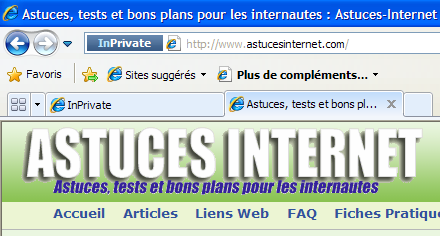 Indicateur InPrivate