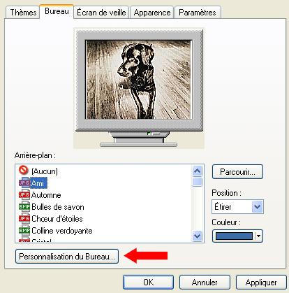 Personnalisation du bureau