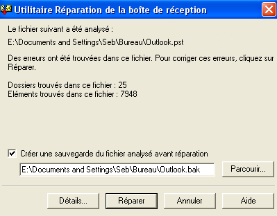 D&eacute;marrer la r&eacute;paration