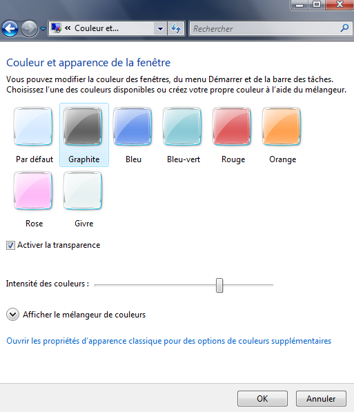 Modifier Apparence Windows Vista