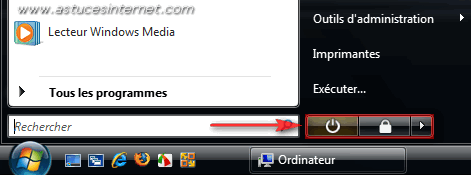 Menu d�marrer de Windows Vista