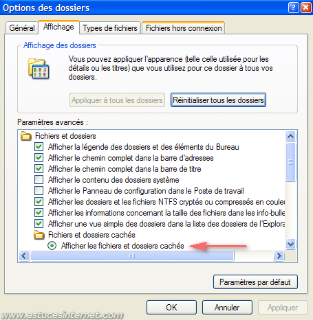 Afficher un fichier cach�