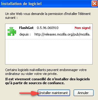 Installation de l'extension FlashGot