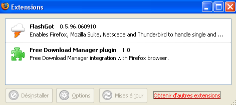 Redemarrage n&eacute;cessaire pour terminer l'installation de FlashGot