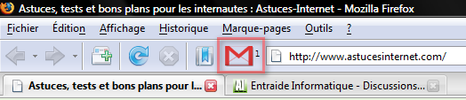Raccourci vers Gmail Notifier