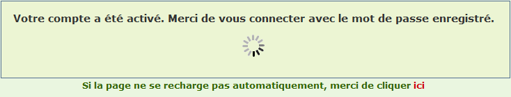 Inscription sur le site