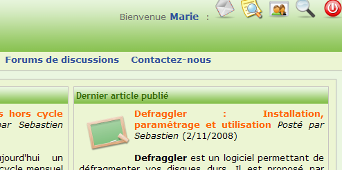 Inscription sur le site