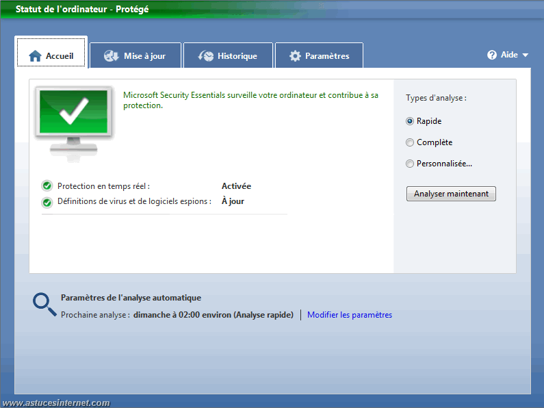 Interface de MSE