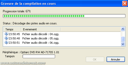 Gravure en cours