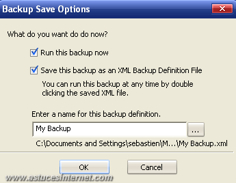 Macrium Reflect : Création backup