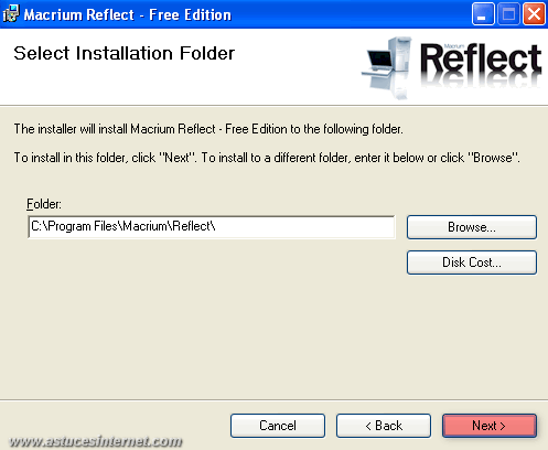 Macrium Reflect : Installation