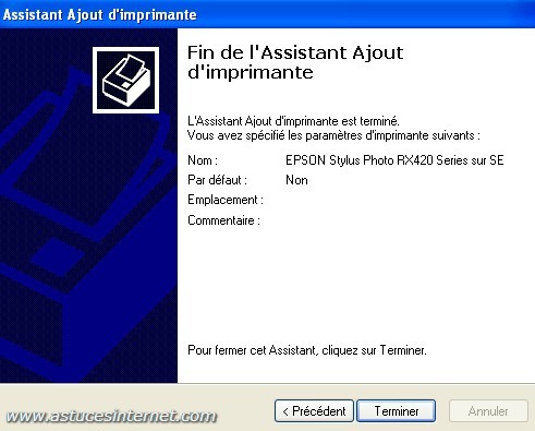 Installation terminée