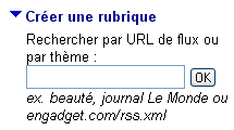 Ajouter Flux personnalisé