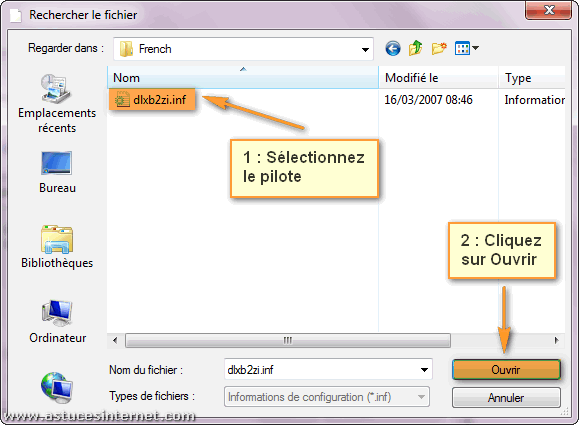 Installation imprimante réseau sur Windows 7