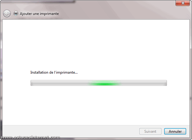 Installation imprimante réseau sur Windows 7