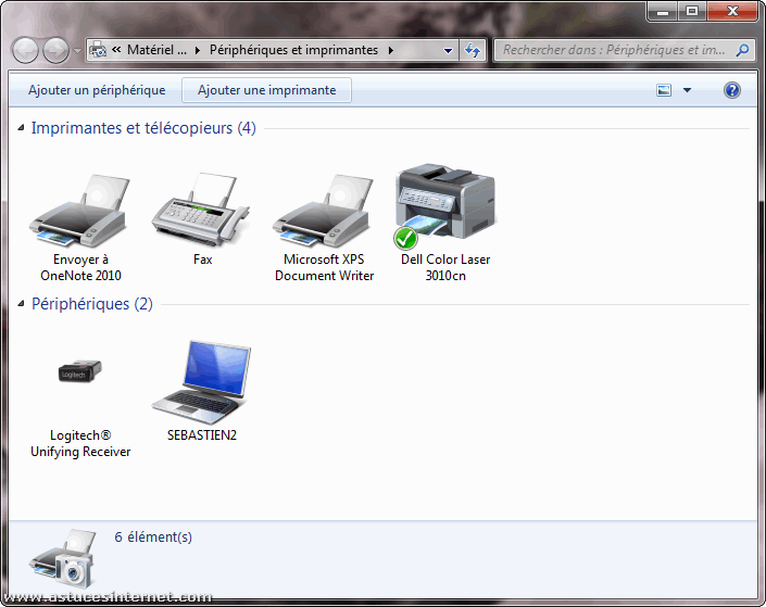 Installation imprimante réseau sur Windows 7