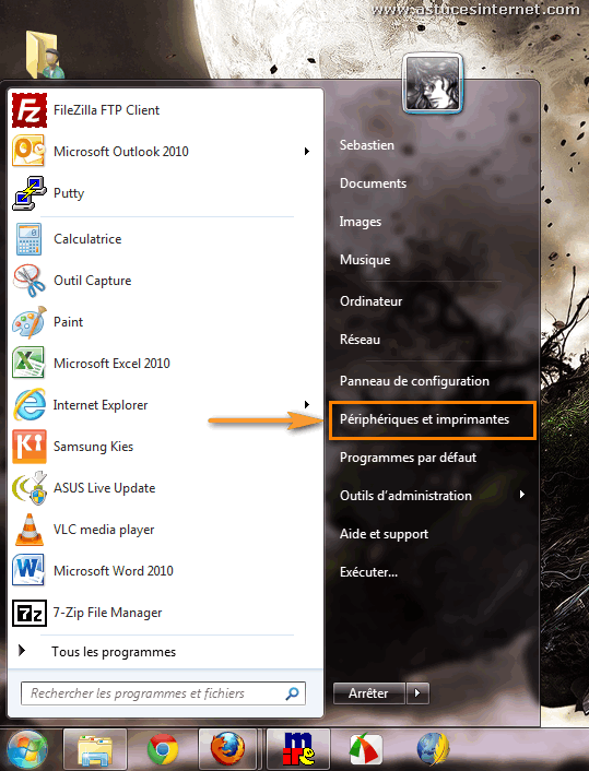 Installation imprimante réseau sur Windows 7
