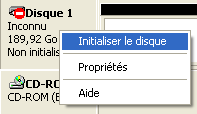 Initialiser le disque