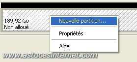 Création d'une partition