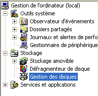 Gestion des disques