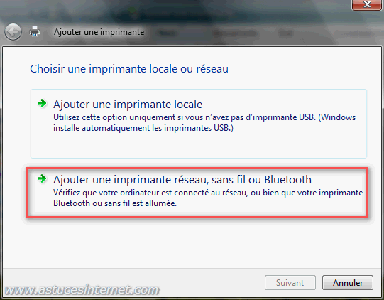 comment declarer une imprimante en wifi