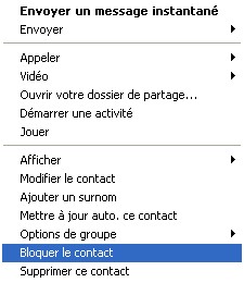 bloquer un contact