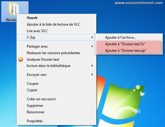 7-zip - Utilisation