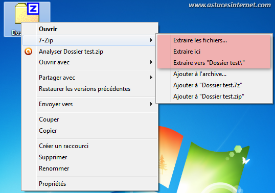 7-zip - Utilisation