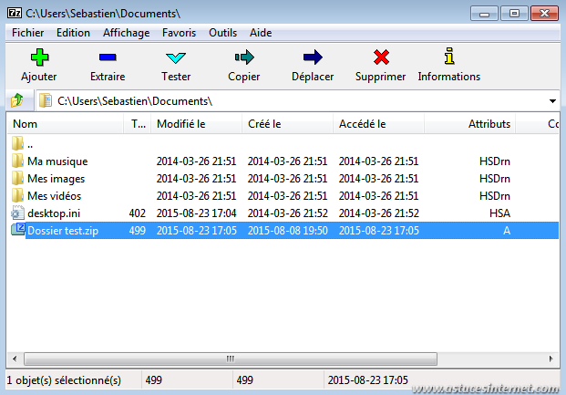 7-zip - Utilisation
