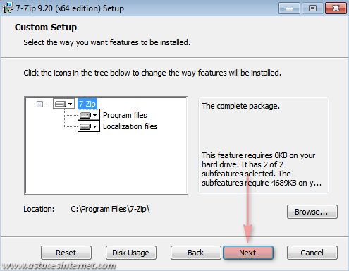 Installation de 7-zip