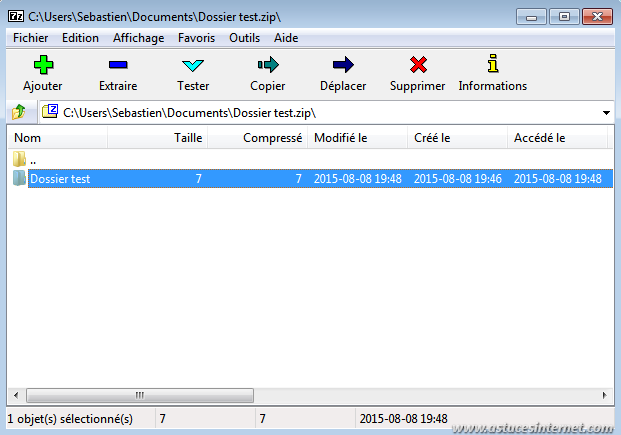 7-zip - Utilisation