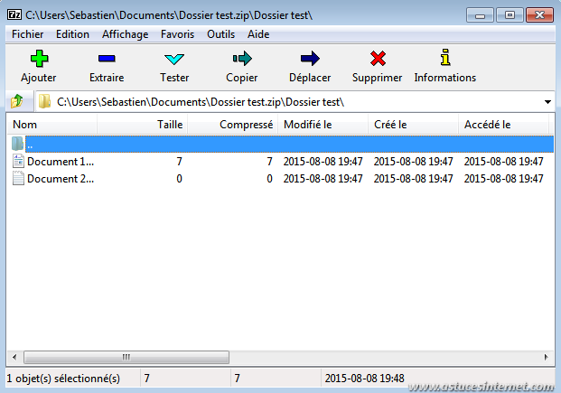 7-zip - Utilisation
