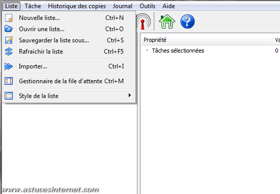 Cobian Backup - Menu