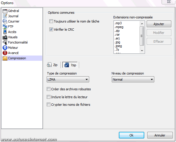 Cobian Backup - Options